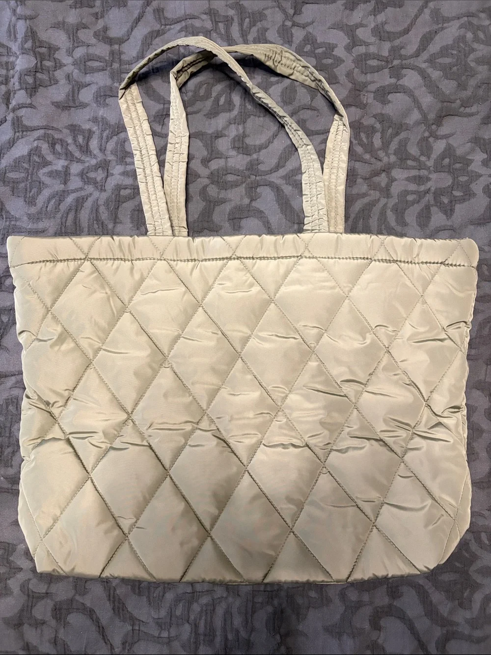 Vera Bradley Quilted Tote in Olive Green NWOT